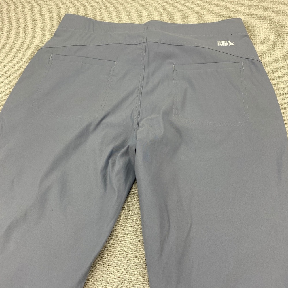 Eddie Bauer Horizon Straight Ankle Pants Womens 12 Blue Gray Hiking Travel - Picture 13 of 16